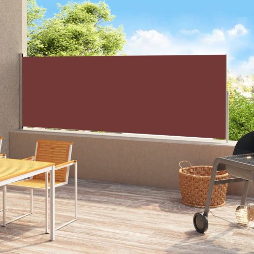 Uvlačiva bočna tenda za terasu 200 x 500 cm smeđa