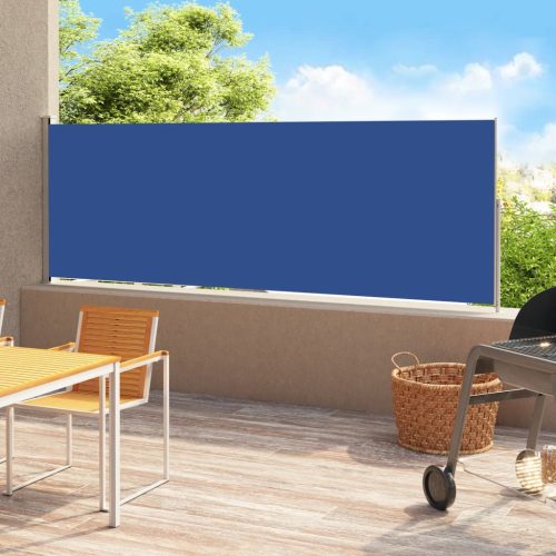 Uvlačiva bočna tenda za terasu 200 x 500 cm plava