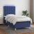 Krevet box spring s madracem LED plavi 80 x 200 cm od tkanine