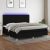 Krevet box spring s madracem LED crni 200x200 cm od tkanine