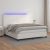 Krevet box spring s madracem LED bijeli 160x200 cm umjetna koža