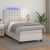 Krevet box spring s madracem LED bijeli 90x190 cm umjetna koža