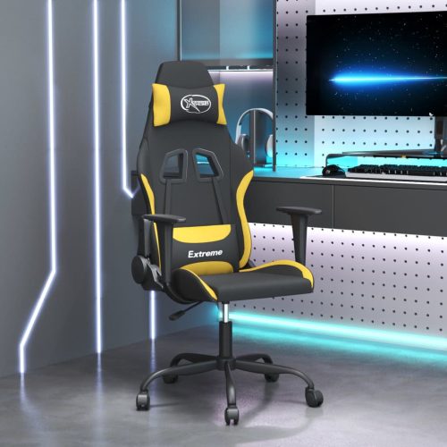 Igraća stolica od tkanine crno-žuta