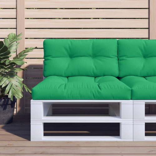 Jastuk za palete zeleni 70 x 40 x 12 cm od tkanine