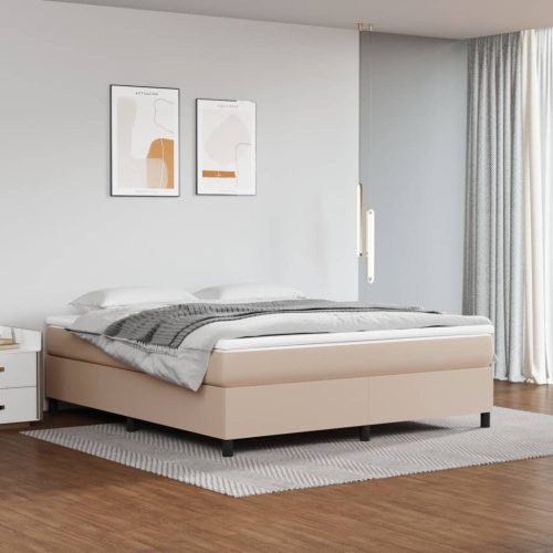 Krevet box spring s madracem cappuccino 180x200 cm umjetna koža