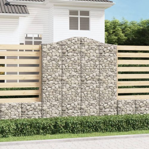 Lučne gabionske košare 4 kom 200x30x220/240cm pocinčano željezo