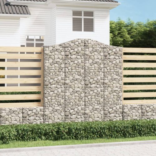 Lučne gabionske košare 11kom 200x50x220/240cm pocinčano željezo