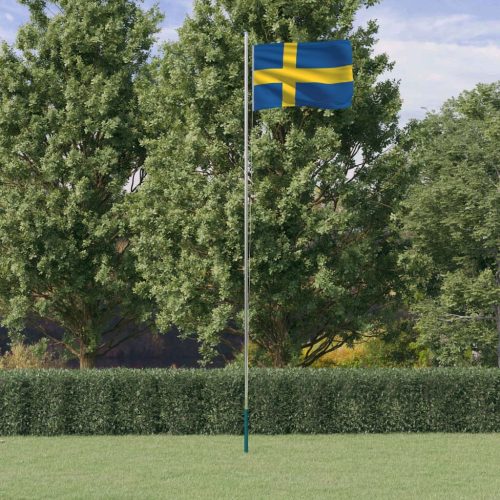 Švedska zastava i jarbol 6,23 m aluminijski