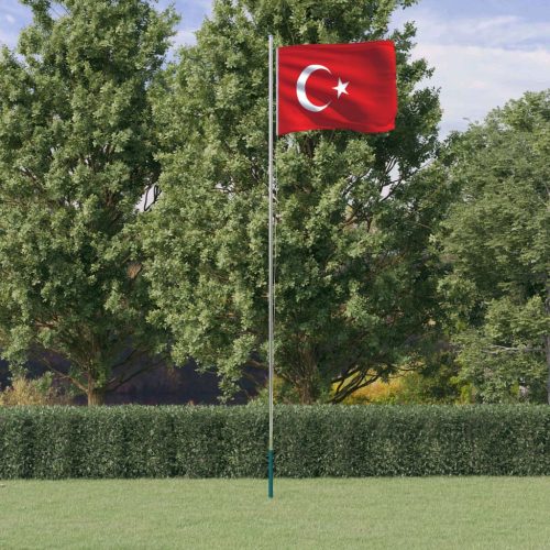 Turska zastava i jarbol 6,23 m aluminijski