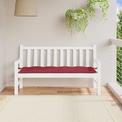 Jastuk za vrtnu klupu boja vina 150 x 50 x 7 cm tkanina Oxford