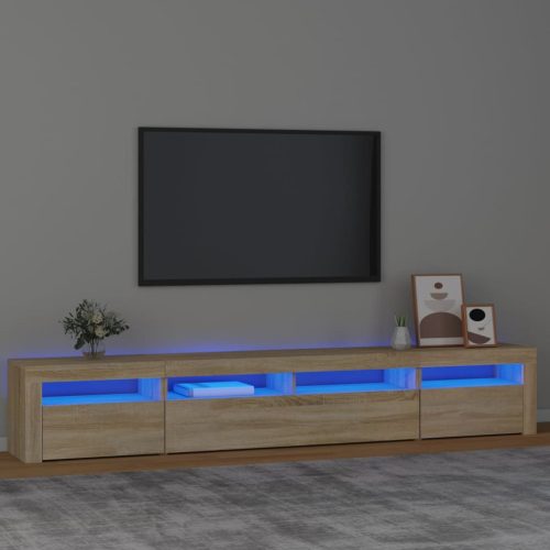 TV ormarić s LED svjetlima boja hrasta sonome 240x35x40 cm