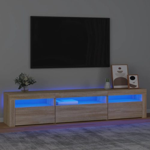 TV ormarić s LED svjetlima boja hrasta sonome 195x35x40 cm