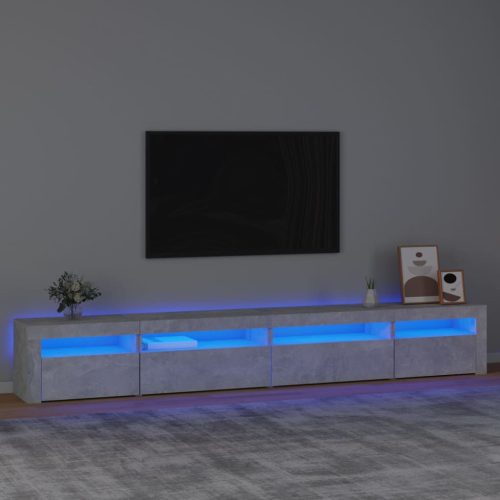 TV ormarić s LED svjetlima siva boja betona 270 x 35 x 40 cm