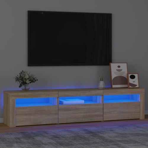 TV ormarić s LED svjetlima boja hrasta sonome 180 x 35 x 40 cm