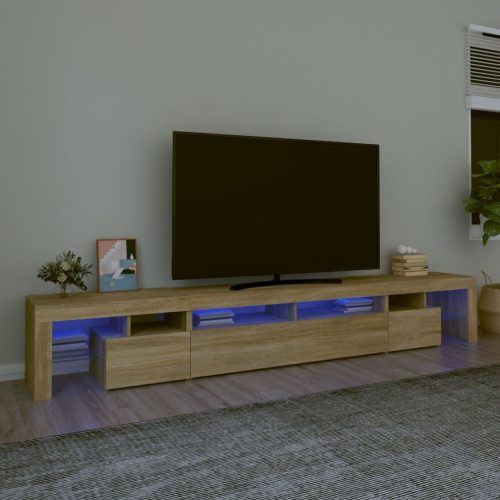 TV ormarić s LED svjetlima boja hrasta sonome 260x36,5x40 cm