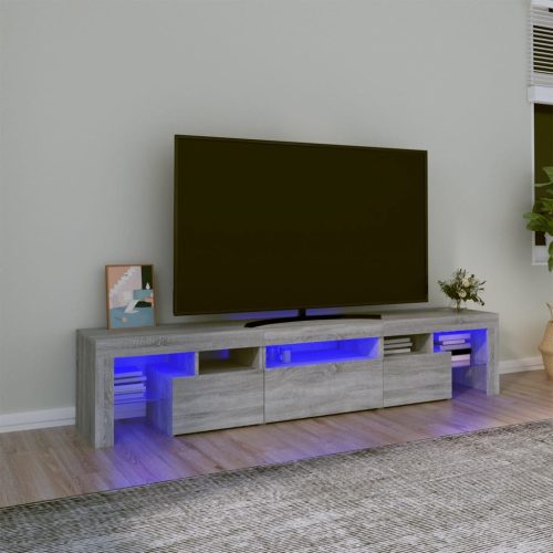 TV ormarić s LED svjetlima boja hrasta sonome 200x36,5x40 cm