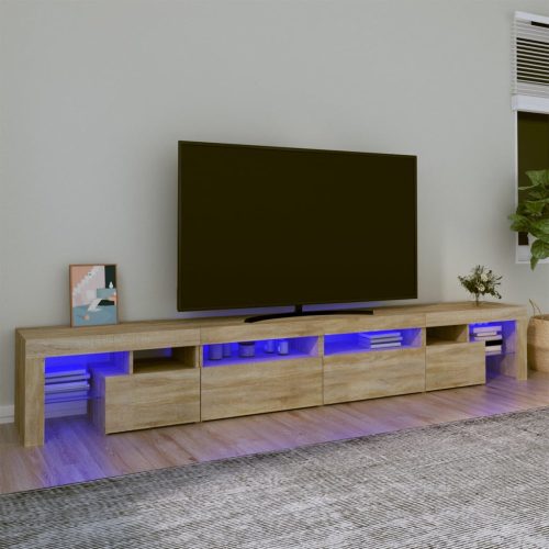 TV ormarić s LED svjetlima boja hrasta sonome 260x36,5x40 cm