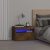 Noćni ormarić s LED svjetlima boja dimljenog hrasta 60x35x40 cm