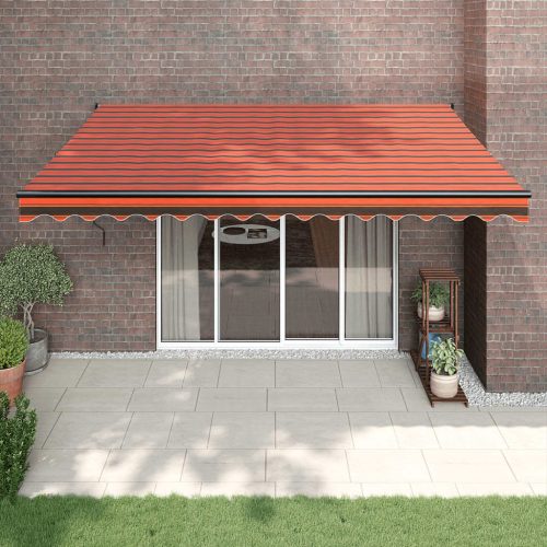 Automatska tenda na uvlačenje narančasto-smeđa 4 x 3 m