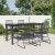 5-dijelni vrtni blagovaonski set od PVC ratana crni
