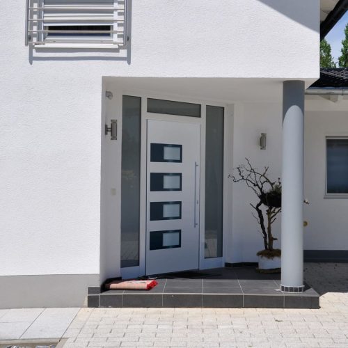 Ulazna vrata bijela 100 x 210 cm od aluminija i PVC-a