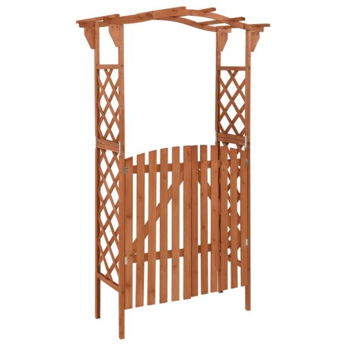 Pergola s vratima 116 x 40 x 204 cm od masivne jelovine