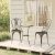 3-dijelni bistro set od lijevanog aluminija crni