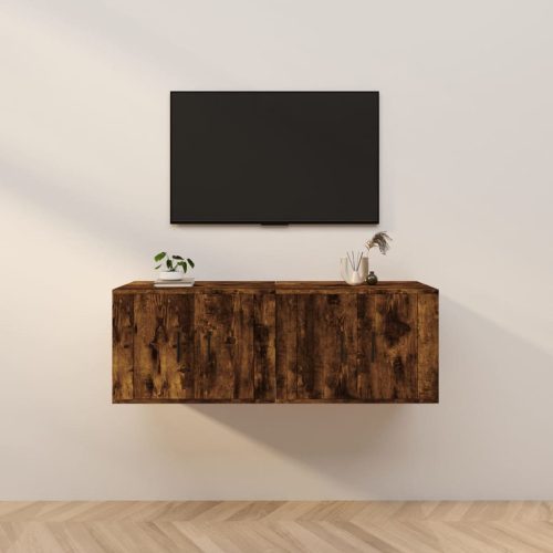 Zidni TV ormarići 2 kom boja dimljenog hrasta 57 x 34,5 x 40 cm