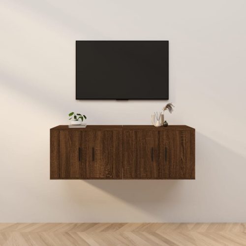 Zidni TV ormarići 2 kom boja smeđeg hrasta 57 x 34,5 x 40 cm