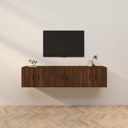 Zidni TV ormarići 3 kom boja smeđeg hrasta 57 x 34,5 x 40 cm