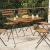 Sklopivi bistro stol 100 x 54 x 71 cm od drva bagrema i čelika