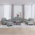 4-dijelni set sofa s jastucima svjetlosivi od tkanine