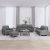 4-dijelni set sofa s jastucima tamnosivi od tkanine