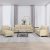 4-dijelni set sofa s jastucima krem od tkanine
