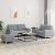 3-dijelni set sofa s jastucima svjetlosivi od tkanine