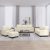 4-dijelni set sofa s jastucima krem od umjetne kože