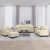 4-dijelni set sofa s jastucima krem od umjetne kože