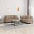 2-dijelni set sofa s jastucima boja cappuccina od umjetne kože