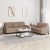 2-dijelni set sofa s jastucima boja cappuccina od umjetne kože