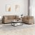 2-dijelni set sofa s jastucima boja cappuccina od umjetne kože