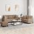 3-dijelni set sofa s jastucima boja cappuccina od umjetne kože