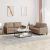 2-dijelni set sofa s jastucima boja cappuccina od umjetne kože
