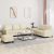 3-dijelni set sofa s jastucima krem od umjetne kože