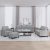 4-dijelni set sofa s jastucima svjetlosivi od tkanine