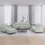 4-dijelni set sofa s jastucima svjetlosivi baršunasti