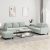 3-dijelni set sofa s jastucima svjetlosivi baršunasti