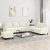 3-dijelni set sofa s jastucima krem baršunasti