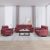 3-dijelni set sofa s jastucima crvena boja vina od tkanine