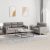 2-dijelni set sofa s jastucima smeđesivi od tkanine