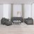 4-dijelni set sofa s jastucima tamnosivi od tkanine